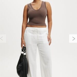 Cotton On White Wide Leg Pants